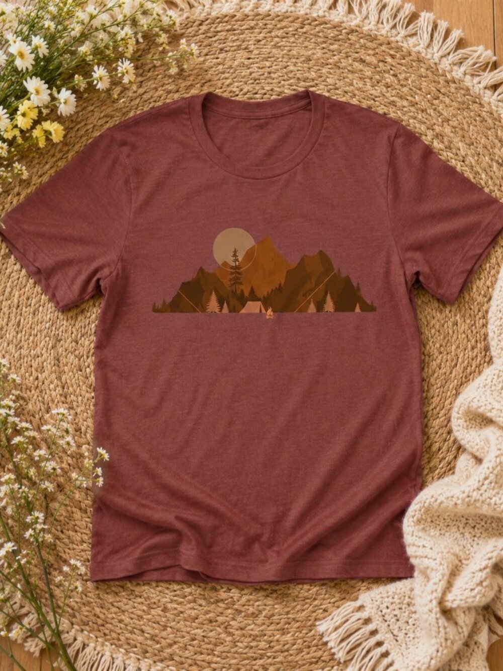 Men’s Camp Topo T-Shirt | Topographic Outdoor Graphic Tee | Adventure Camping